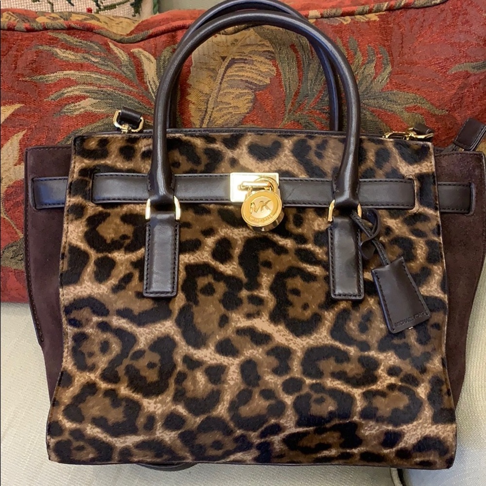 Michael Kors Rare Hamilton calf hair leopard bag